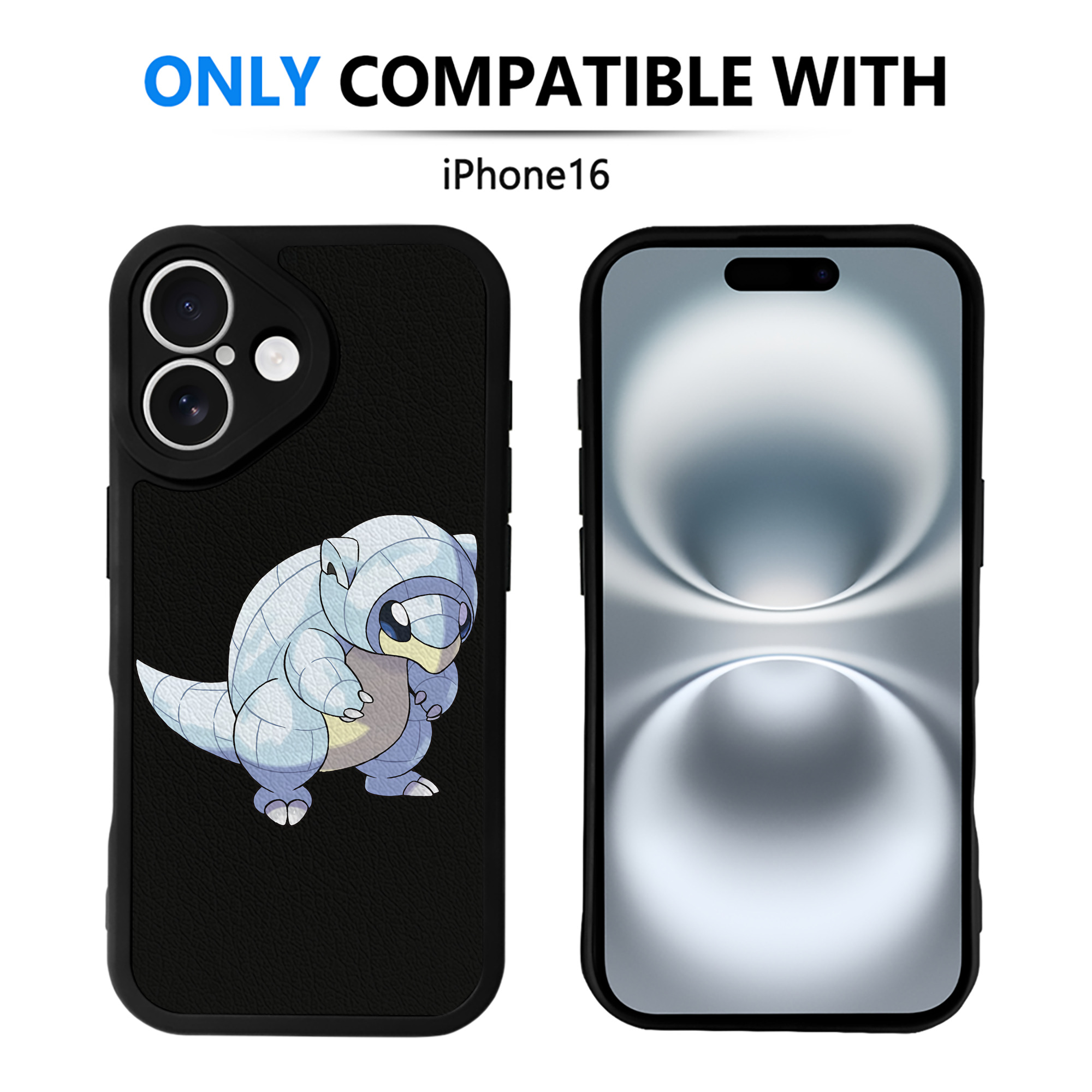 （画像用） ポケットモンスター Pokémon 【iPhone 16シリーズ対応】シリコンスマホケース（レザー調） 材質：シリコン